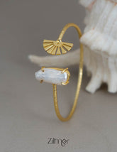 AS101966 - Baroque Pearl Adjustable Bangle